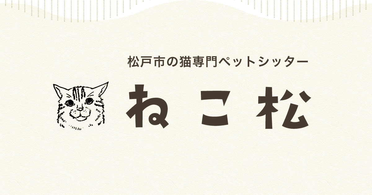 松戸市の猫専門ペットシッター キャットシッター ねこ松